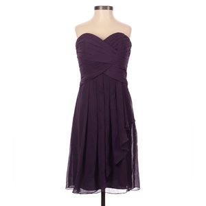 Gorgeous David’s Bridal Plum Purple Bridesmaid Dress Semi-Formal Size 12